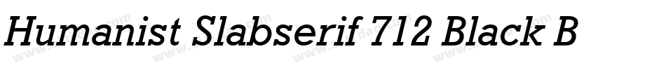 Humanist Slabserif 712 Black BT字体转换